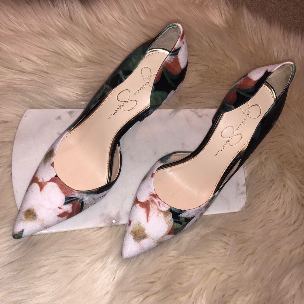 Jessica Simpson Floral Pattern Heels